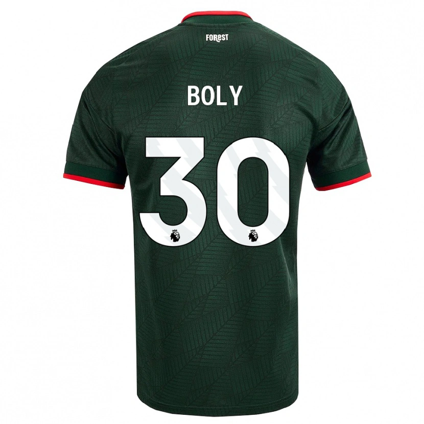 Danxen Mænd Willy Boly #30 Mørk Grøn Rød Udebane Spillertrøjer 2026/27 Trøje T-Shirt