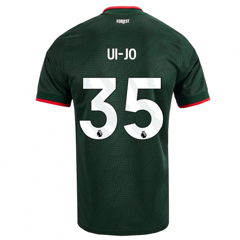 Danxen Mænd Ui-Jo Hwang #35 Mørk Grøn Rød Udebane Spillertrøjer 2026/27 Trøje T-Shirt
