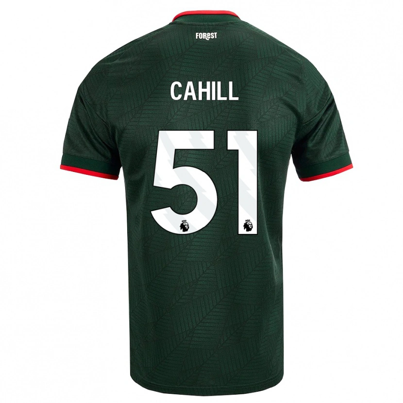 Danxen Mænd Shae Cahill #51 Mørk Grøn Rød Udebane Spillertrøjer 2026/27 Trøje T-Shirt