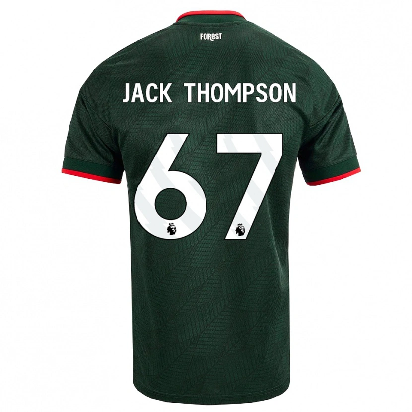 Danxen Mænd Jack Thompson #67 Mørk Grøn Rød Udebane Spillertrøjer 2026/27 Trøje T-Shirt