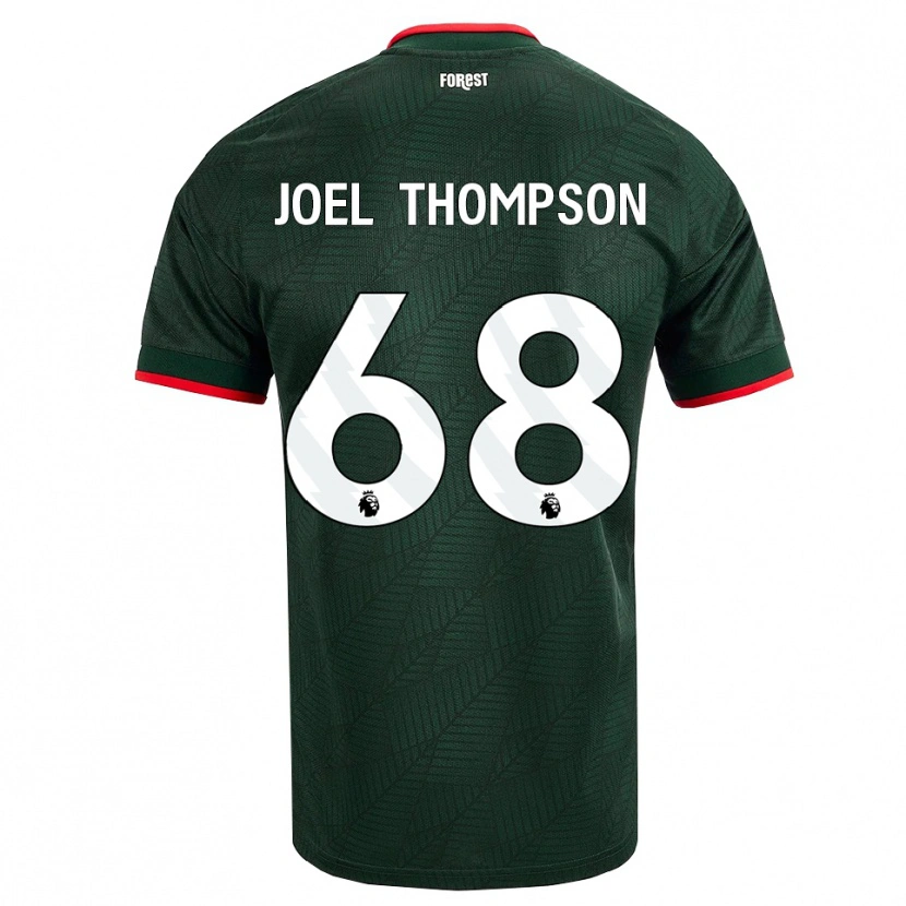 Danxen Mænd Joel Thompson #68 Mørk Grøn Rød Udebane Spillertrøjer 2026/27 Trøje T-Shirt