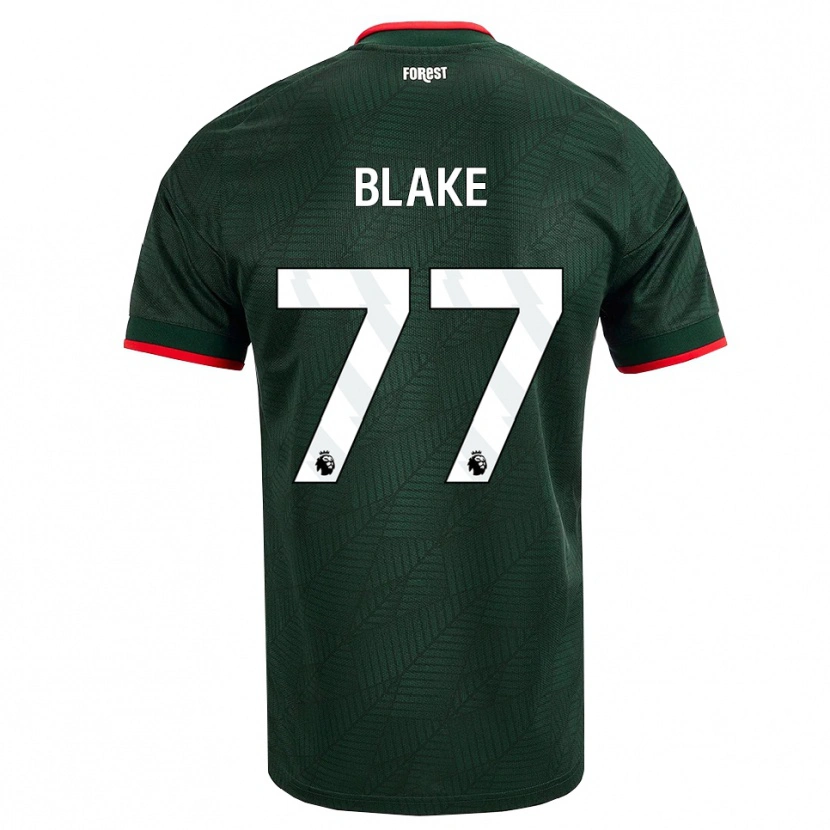 Danxen Mænd Zyan Blake #77 Mørk Grøn Rød Udebane Spillertrøjer 2026/27 Trøje T-Shirt