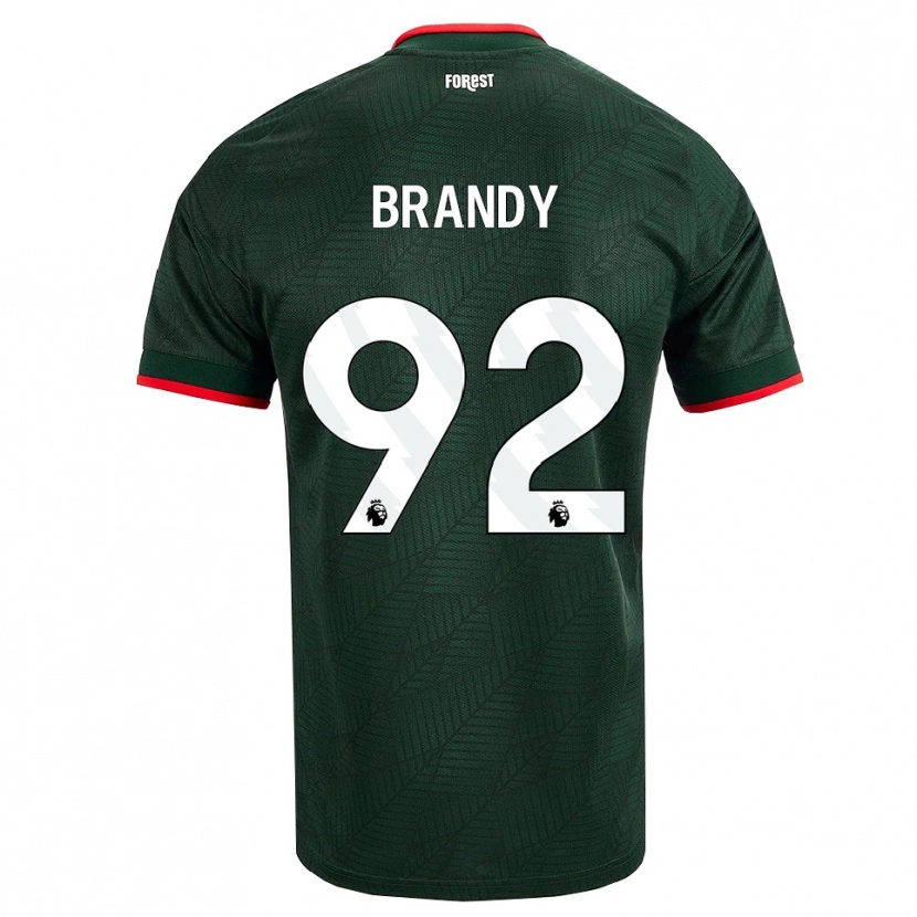 Danxen Mænd Taeneal Brandy #92 Mørk Grøn Rød Udebane Spillertrøjer 2026/27 Trøje T-Shirt
