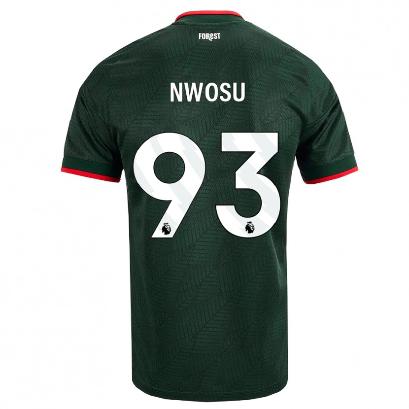 Danxen Mænd Chinaza Nwosu #93 Mørk Grøn Rød Udebane Spillertrøjer 2026/27 Trøje T-Shirt