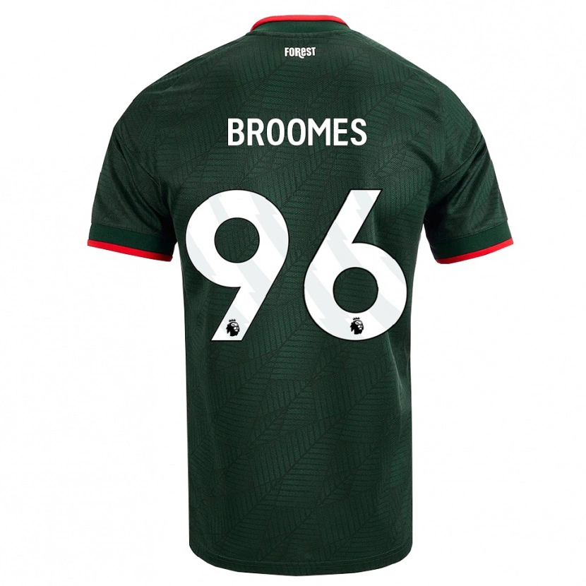 Danxen Mænd Ethan Broomes #96 Mørk Grøn Rød Udebane Spillertrøjer 2026/27 Trøje T-Shirt