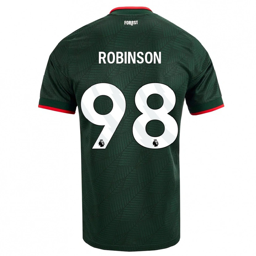 Danxen Mænd Riko Robinson #98 Mørk Grøn Rød Udebane Spillertrøjer 2026/27 Trøje T-Shirt