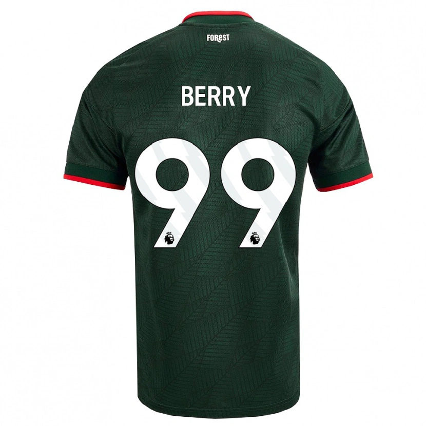 Danxen Mænd Adam Berry #99 Mørk Grøn Rød Udebane Spillertrøjer 2026/27 Trøje T-Shirt