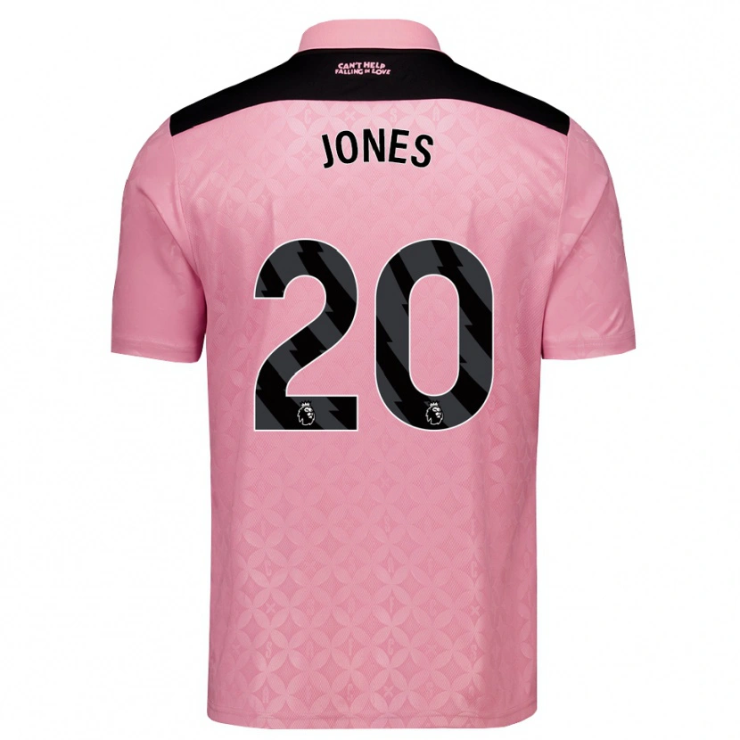 Danxen Mænd Ellen Jones #20 Lysrosa Sort Udebane Spillertrøjer 2026/27 Trøje T-Shirt
