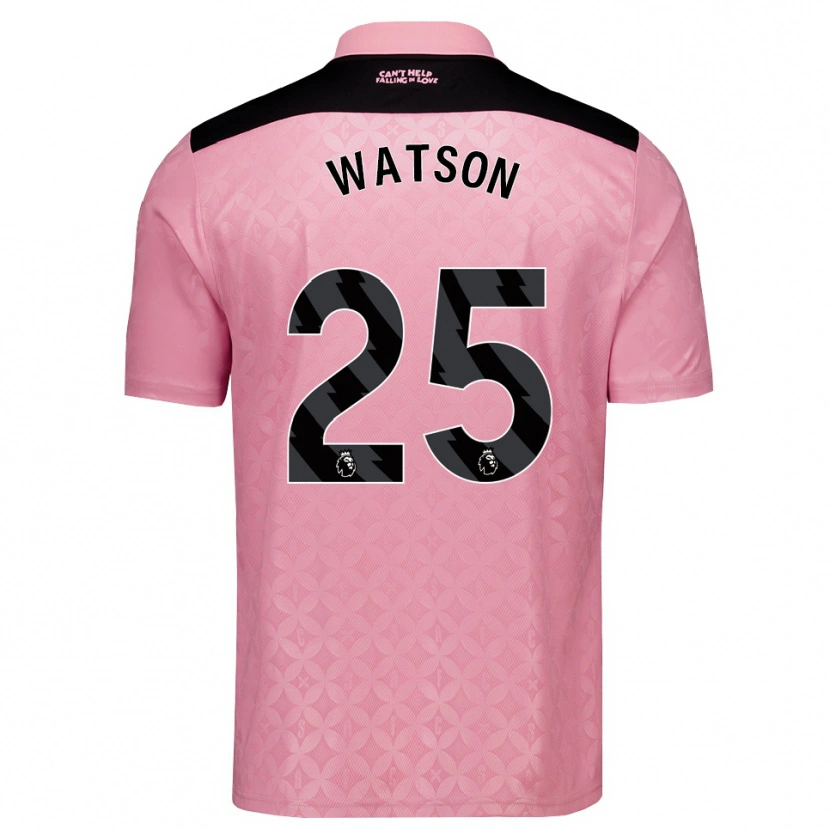 Danxen Mænd Katy Watson #25 Lysrosa Sort Udebane Spillertrøjer 2026/27 Trøje T-Shirt
