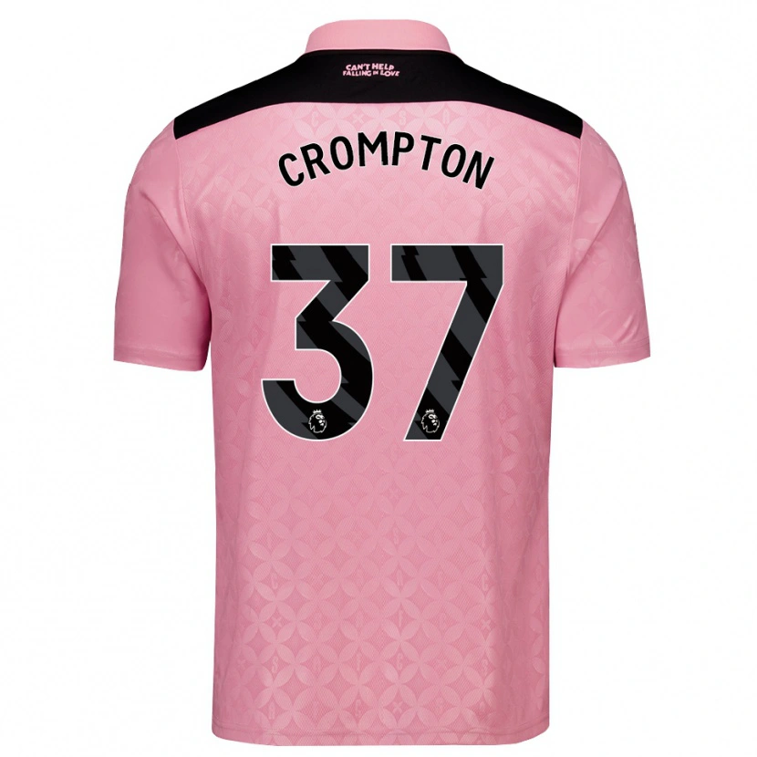 Danxen Mænd Ben Crompton #37 Lysrosa Sort Udebane Spillertrøjer 2026/27 Trøje T-Shirt