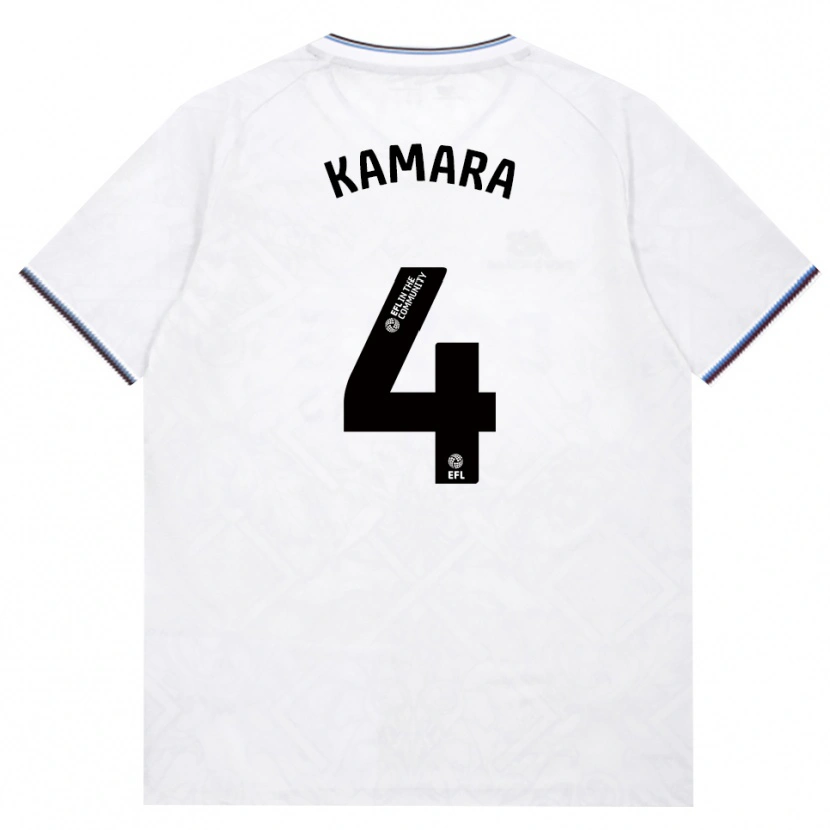 Danxen Mænd Aaron Kamara #4 Vinrød Hvid Udebane Spillertrøjer 2026/27 Trøje T-Shirt