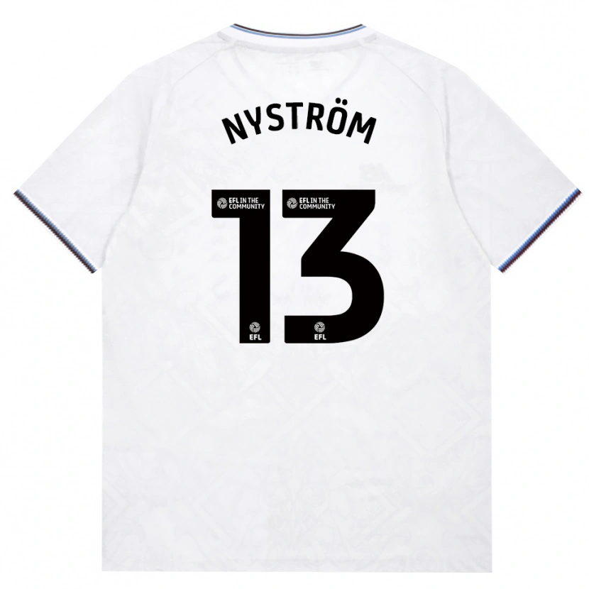 Danxen Mænd Eva Nyström #13 Vinrød Hvid Udebane Spillertrøjer 2026/27 Trøje T-Shirt
