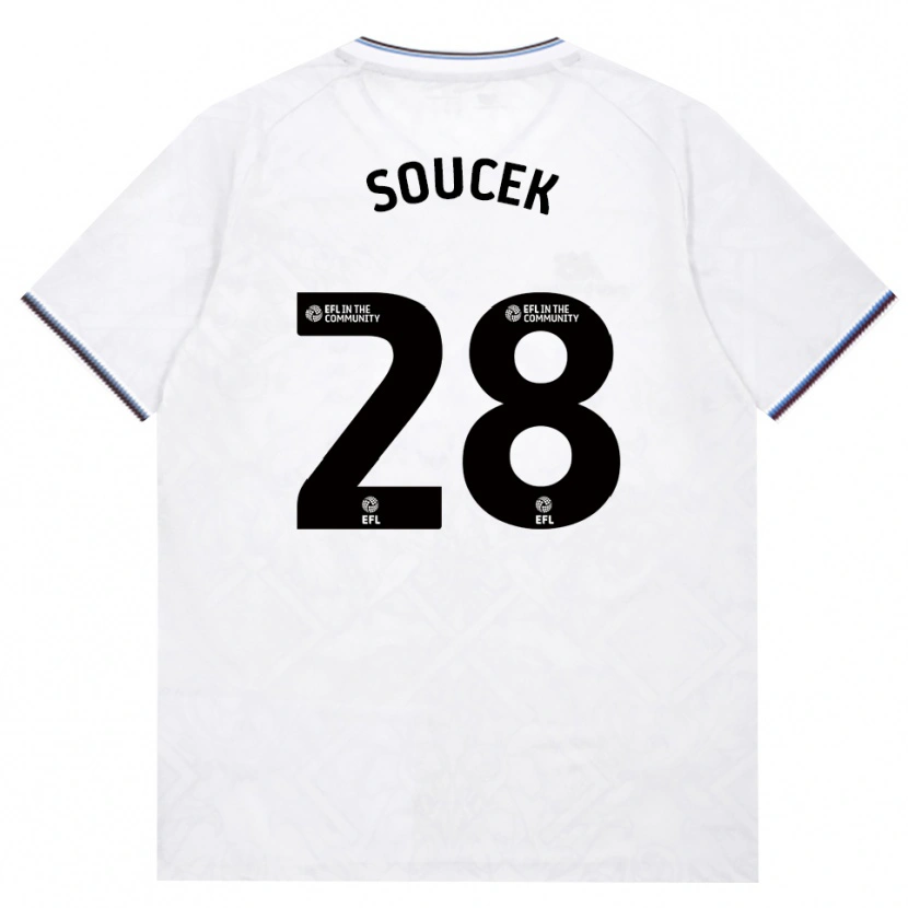 Danxen Mænd Tomáš Souček #28 Vinrød Hvid Udebane Spillertrøjer 2026/27 Trøje T-Shirt