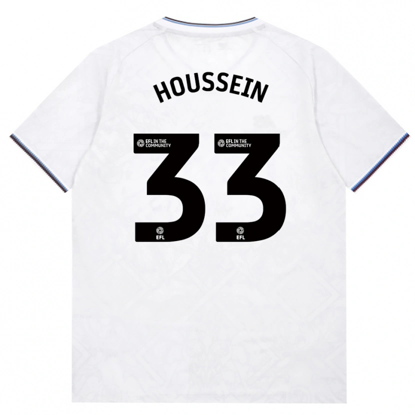 Danxen Mænd Halle Houssein #33 Vinrød Hvid Udebane Spillertrøjer 2026/27 Trøje T-Shirt