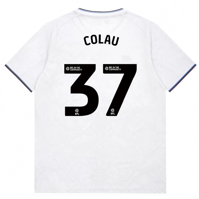 Danxen Mænd Dimitri Colau #37 Vinrød Hvid Udebane Spillertrøjer 2026/27 Trøje T-Shirt