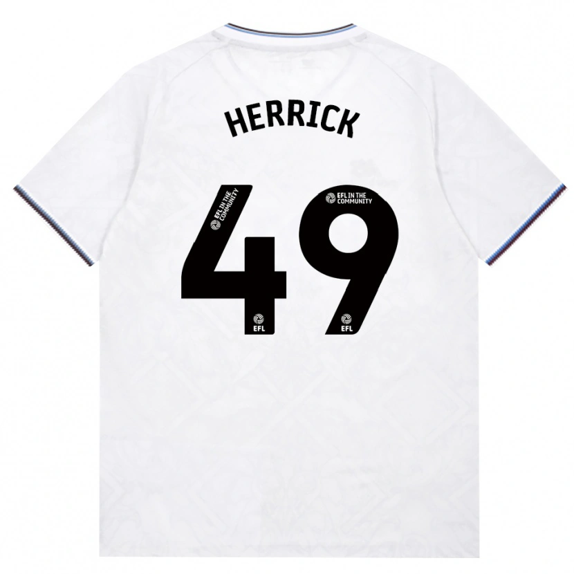 Danxen Mænd Finlay Herrick #49 Vinrød Hvid Udebane Spillertrøjer 2026/27 Trøje T-Shirt