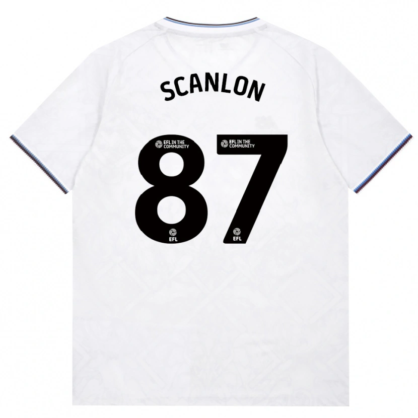 Danxen Mænd Joe Scanlon #87 Vinrød Hvid Udebane Spillertrøjer 2026/27 Trøje T-Shirt