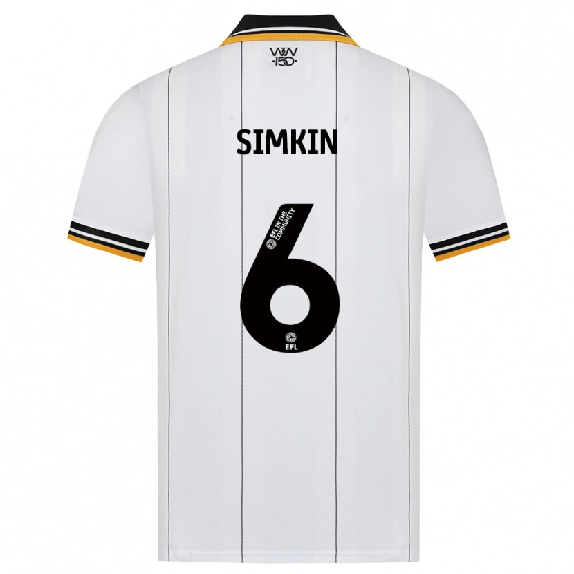 Danxen Mænd Lily Simkin #6 Orange Hvid Sort Udebane Spillertrøjer 2026/27 Trøje T-Shirt