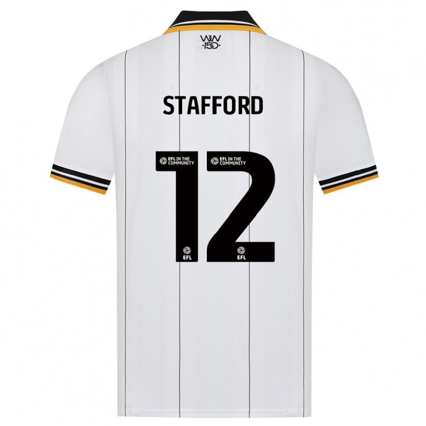 Danxen Mænd Ollie Stafford #12 Orange Hvid Sort Udebane Spillertrøjer 2026/27 Trøje T-Shirt