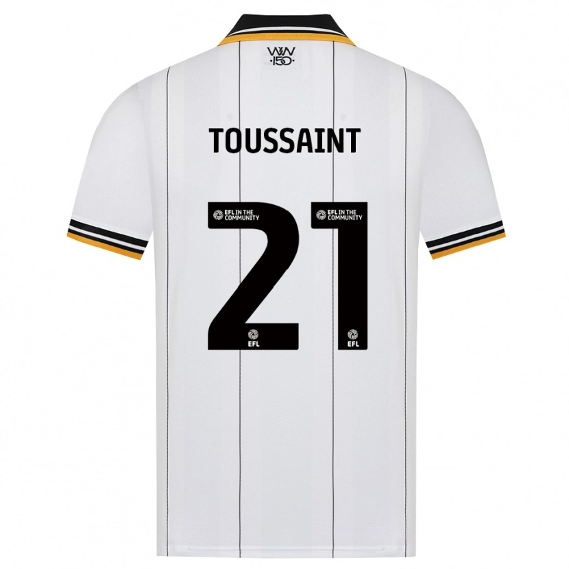 Danxen Mænd Destiney Toussaint #21 Orange Hvid Sort Udebane Spillertrøjer 2026/27 Trøje T-Shirt