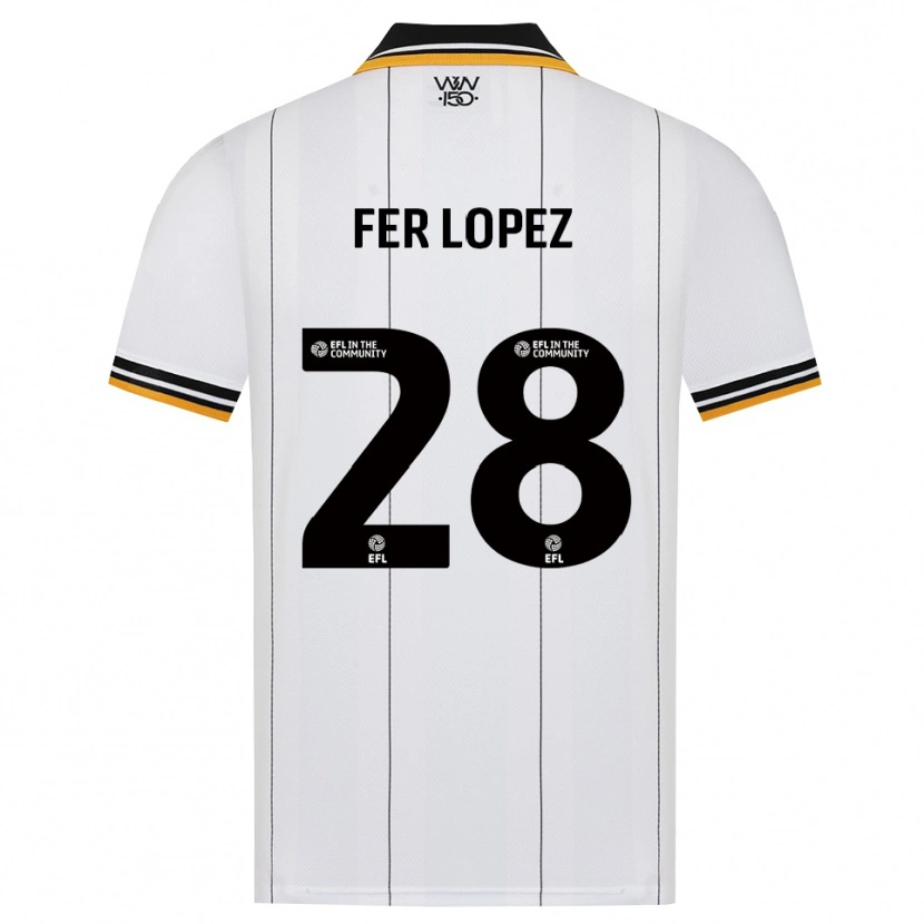 Danxen Mænd Fer López #28 Orange Hvid Sort Udebane Spillertrøjer 2026/27 Trøje T-Shirt