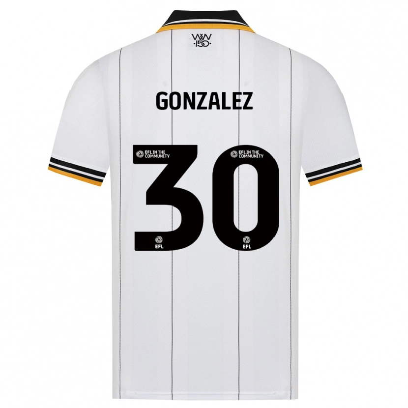 Danxen Mænd Enso González #30 Orange Hvid Sort Udebane Spillertrøjer 2026/27 Trøje T-Shirt
