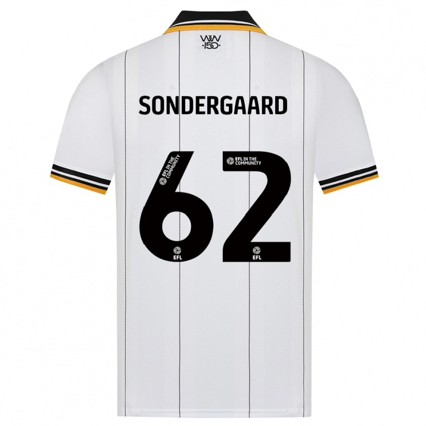 Danxen Mænd Andreas Sondergaard #62 Orange Hvid Sort Udebane Spillertrøjer 2026/27 Trøje T-Shirt