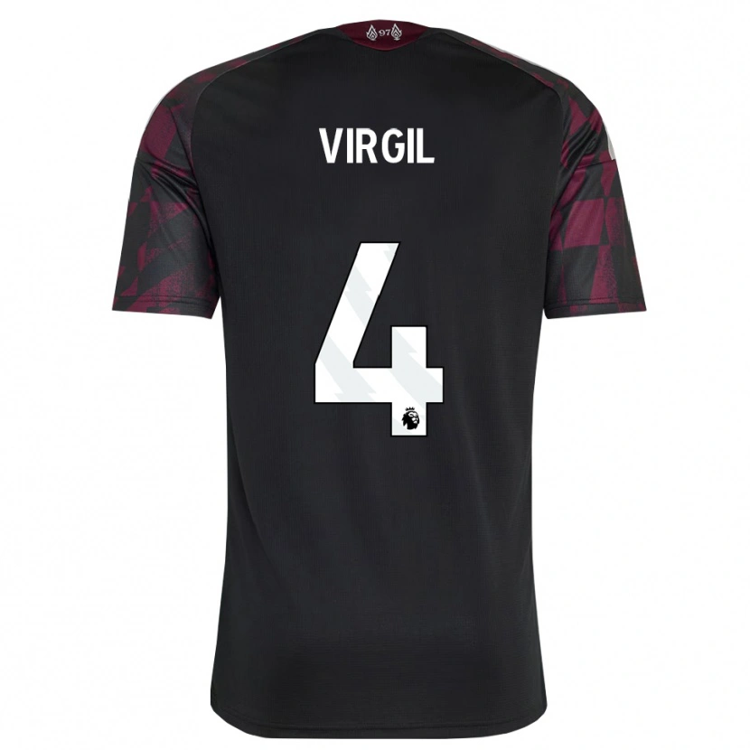 Danxen Mænd Virgil Van Dijk #4 Sort Hvid Lilla Tredje Sæt Spillertrøjer 2026/27 Trøje T-Shirt