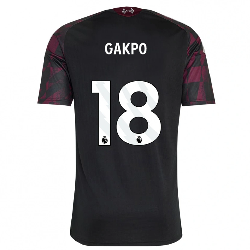Danxen Mænd Cody Gakpo #18 Sort Hvid Lilla Tredje Sæt Spillertrøjer 2026/27 Trøje T-Shirt