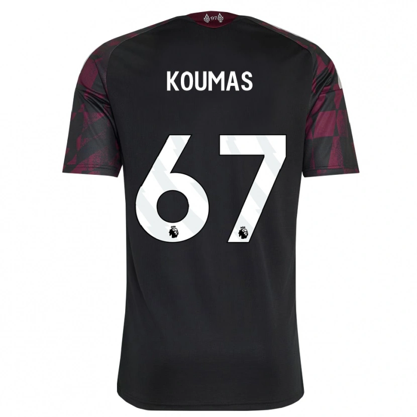 Danxen Mænd Lewis Koumas #67 Sort Hvid Lilla Tredje Sæt Spillertrøjer 2026/27 Trøje T-Shirt