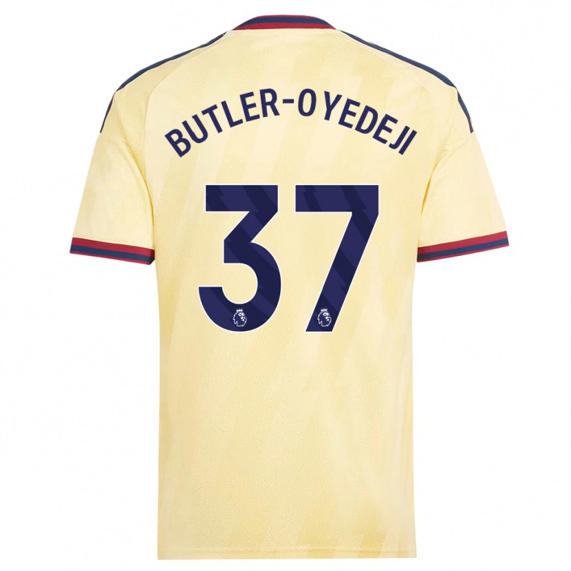 Danxen Mænd Nathan Butler-Oyedeji #37 Lys Gul Midnatsblå Tredje Sæt Spillertrøjer 2026/27 Trøje T-Shirt