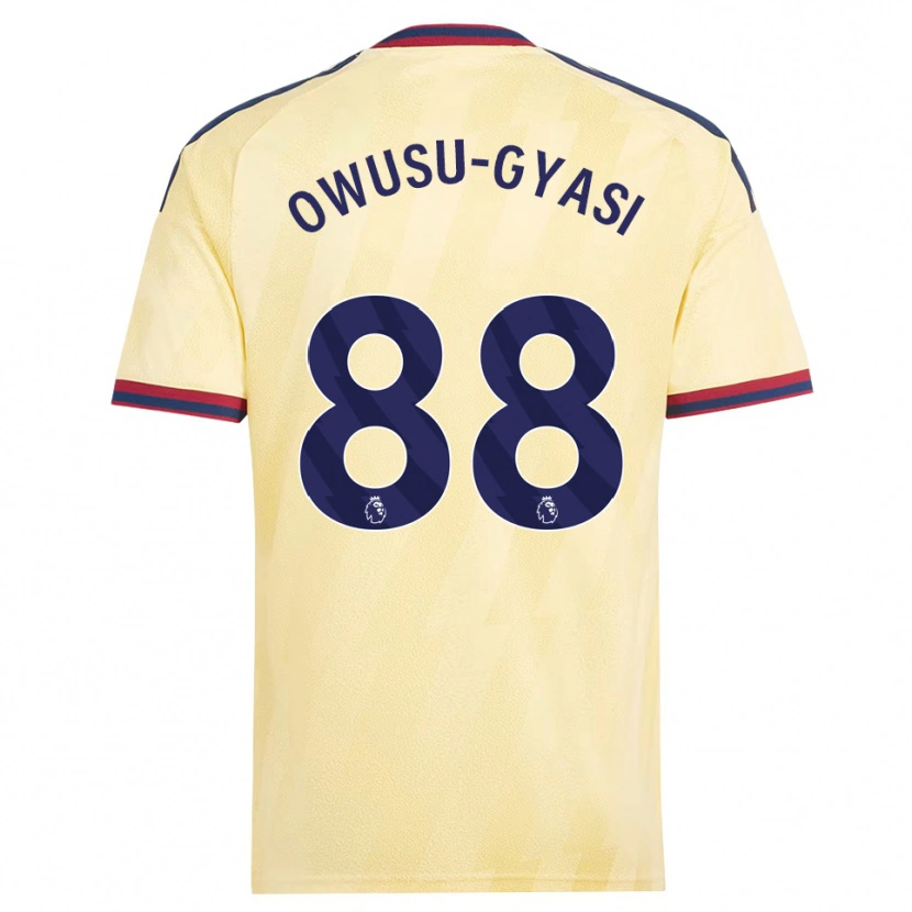Danxen Mænd Abraham Owusu-Gyasi #88 Lys Gul Midnatsblå Tredje Sæt Spillertrøjer 2026/27 Trøje T-Shirt