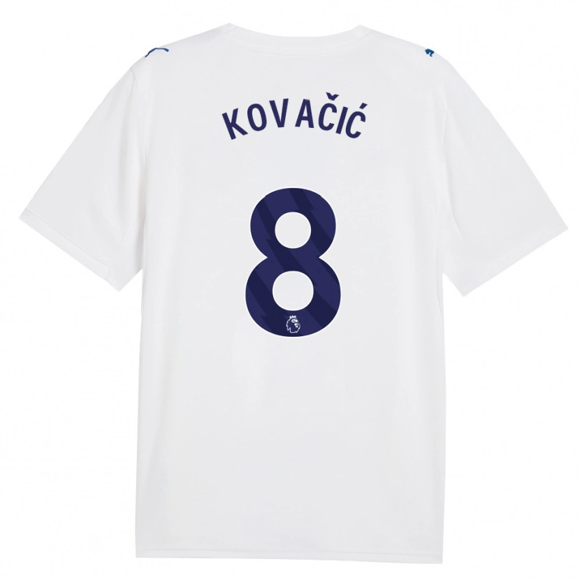 Danxen Mænd Mateo Kovacic #8 Marine Hvid Tredje Sæt Spillertrøjer 2026/27 Trøje T-Shirt