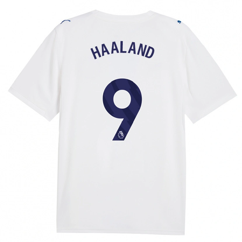 Danxen Mænd Erling Haaland #9 Marine Hvid Tredje Sæt Spillertrøjer 2026/27 Trøje T-Shirt