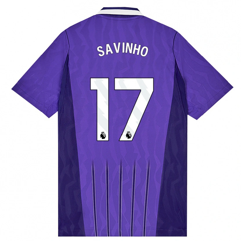 Danxen Mænd Sávio Moreira De Oliveira #17 Lilla Hvid Tredje Sæt Spillertrøjer 2026/27 Trøje T-Shirt
