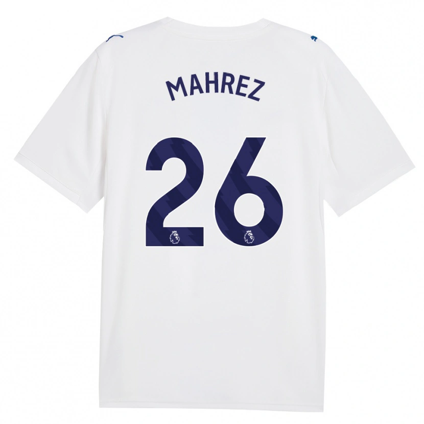 Danxen Mænd Riyad Mahrez #26 Marine Hvid Tredje Sæt Spillertrøjer 2026/27 Trøje T-Shirt