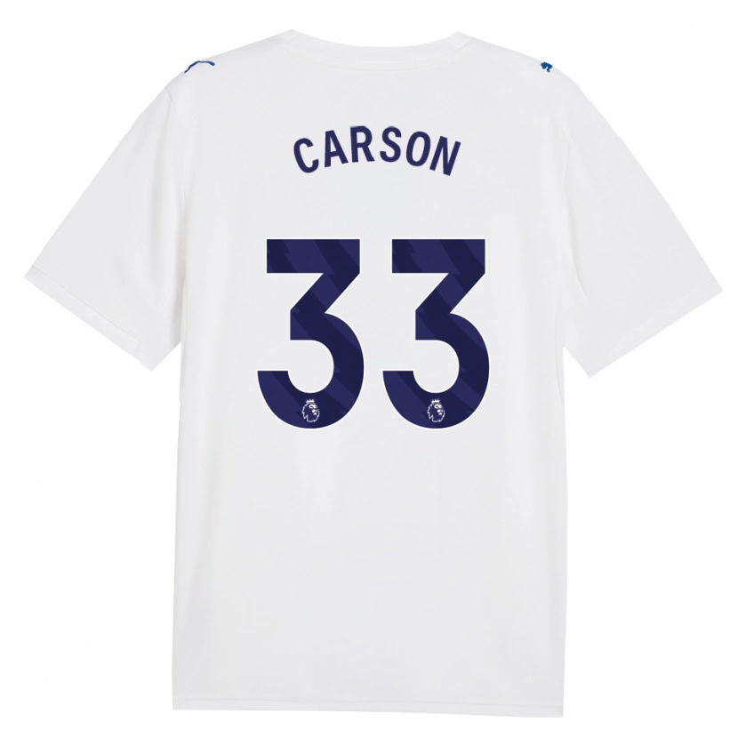 Danxen Mænd Scott Carson #33 Marine Hvid Tredje Sæt Spillertrøjer 2026/27 Trøje T-Shirt