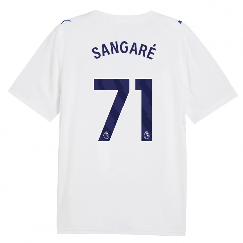 Danxen Mænd Mahamadou Sangaré #71 Marine Hvid Tredje Sæt Spillertrøjer 2026/27 Trøje T-Shirt