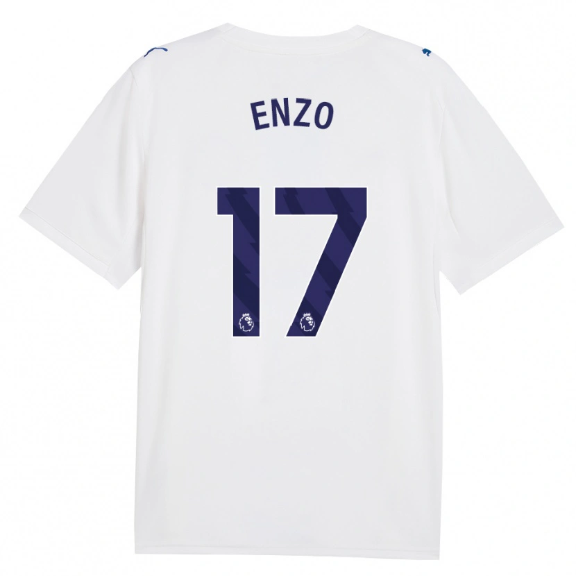 Danxen Mænd Enzo Fernández #17 Marine Hvid Tredje Sæt Spillertrøjer 2026/27 Trøje T-Shirt
