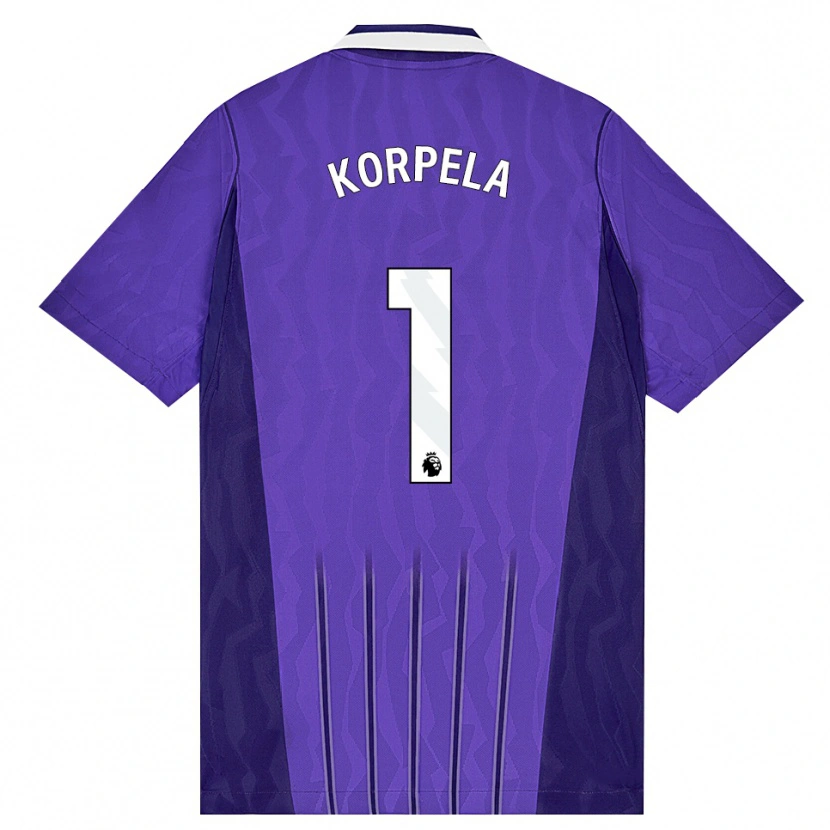 Danxen Mænd Tinja-Riikka Korpela #1 Lilla Hvid Tredje Sæt Spillertrøjer 2026/27 Trøje T-Shirt