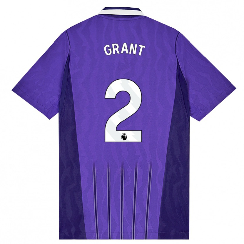 Danxen Mænd Charlotte Grant #2 Lilla Hvid Tredje Sæt Spillertrøjer 2026/27 Trøje T-Shirt
