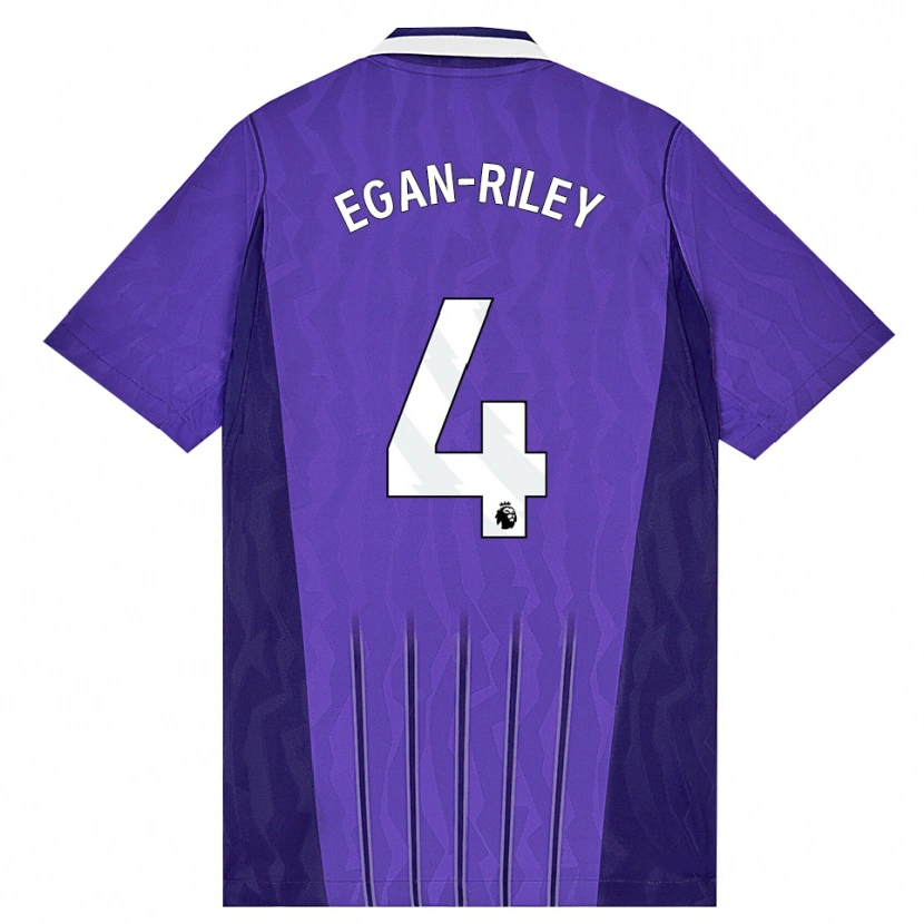 Danxen Mænd Roman Egan-Riley #4 Lilla Hvid Tredje Sæt Spillertrøjer 2026/27 Trøje T-Shirt