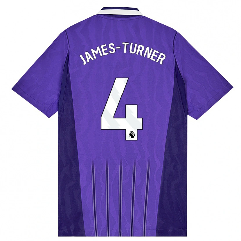Danxen Mænd Amy James-Turner #4 Lilla Hvid Tredje Sæt Spillertrøjer 2026/27 Trøje T-Shirt