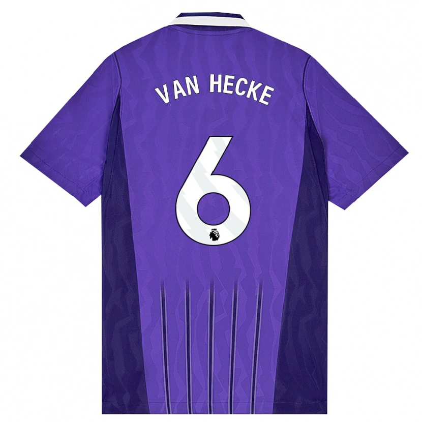 Danxen Mænd Jan Paul Van Hecke #6 Lilla Hvid Tredje Sæt Spillertrøjer 2026/27 Trøje T-Shirt