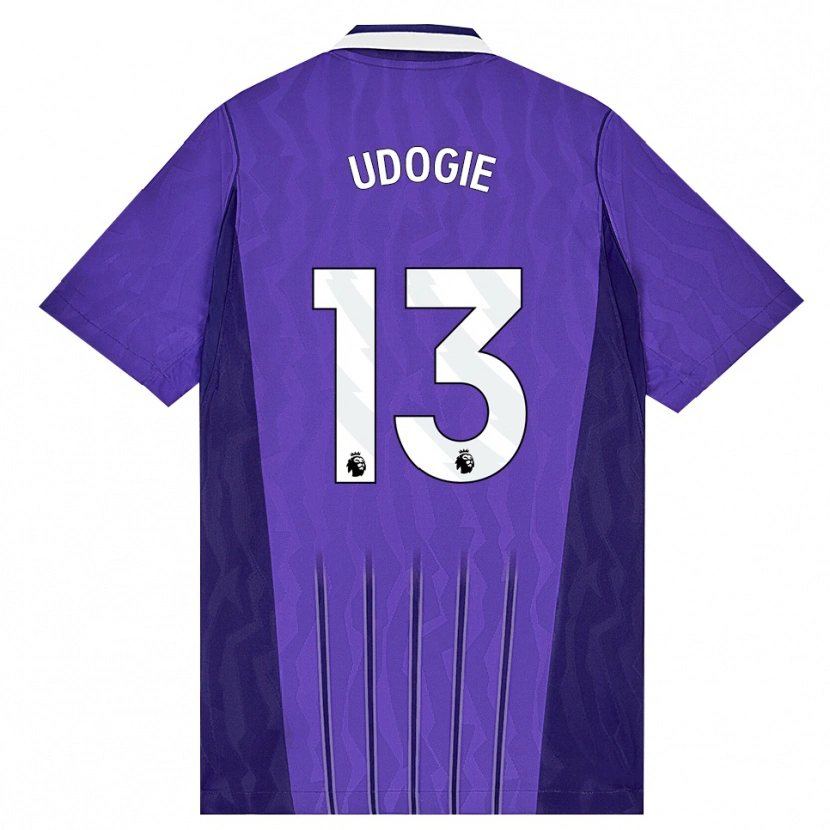 Danxen Mænd Destiny Udogie #13 Lilla Hvid Tredje Sæt Spillertrøjer 2026/27 Trøje T-Shirt