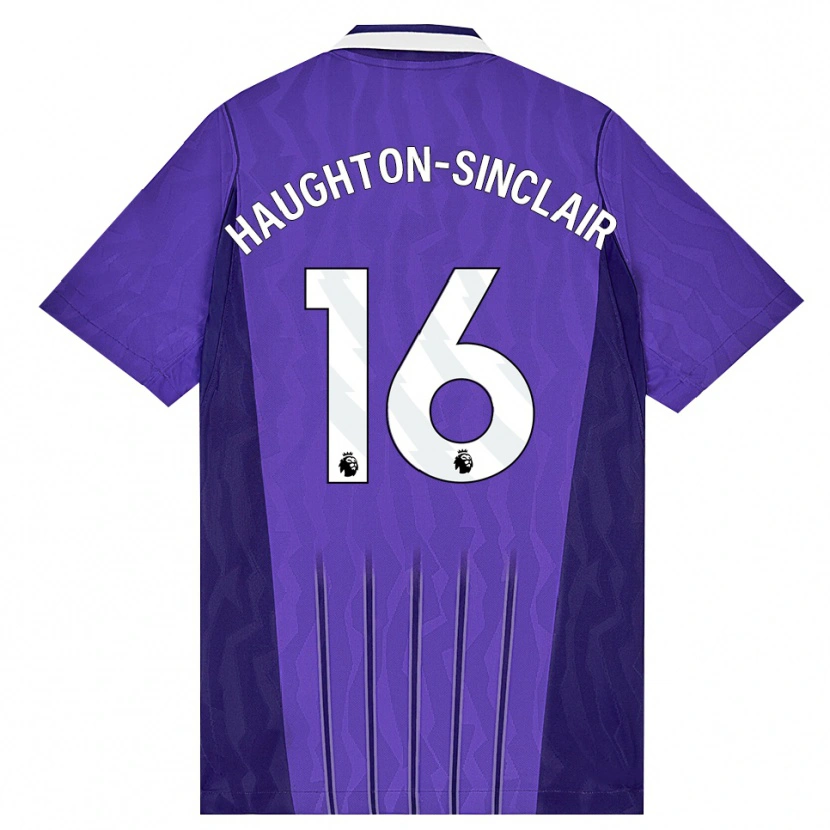 Danxen Mænd Ashiah Haughton-Sinclair #16 Lilla Hvid Tredje Sæt Spillertrøjer 2026/27 Trøje T-Shirt