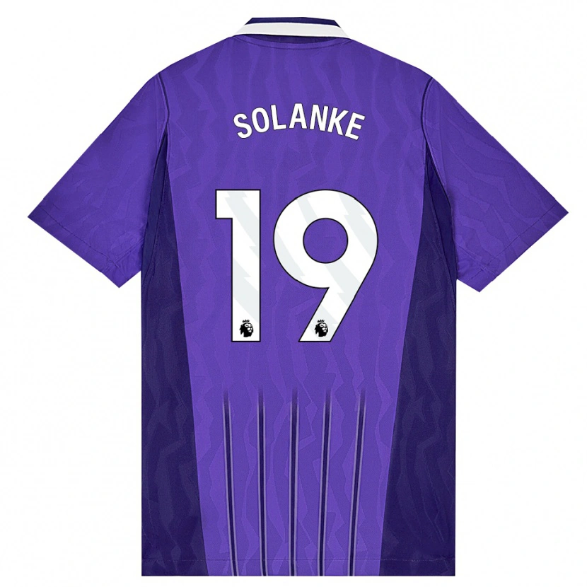 Danxen Mænd Dominic Solanke #19 Lilla Hvid Tredje Sæt Spillertrøjer 2026/27 Trøje T-Shirt
