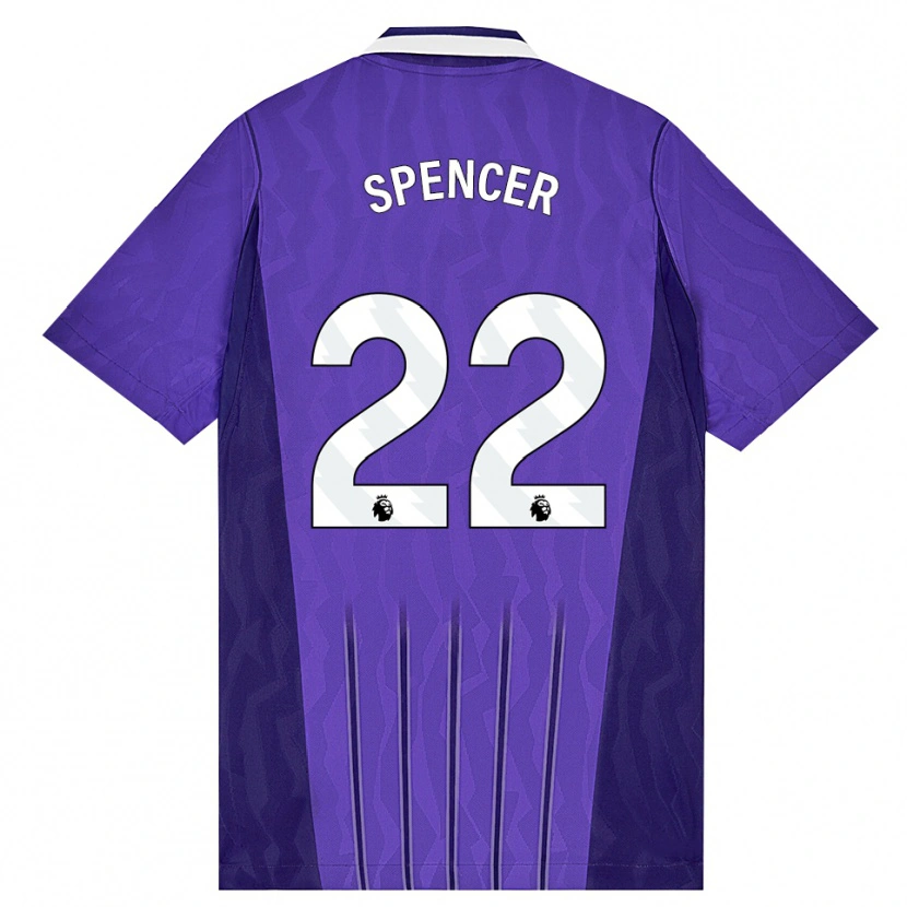 Danxen Mænd Rebecca Spencer #22 Lilla Hvid Tredje Sæt Spillertrøjer 2026/27 Trøje T-Shirt