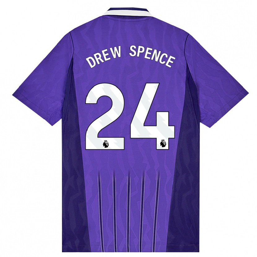 Danxen Mænd Drew Spence #24 Lilla Hvid Tredje Sæt Spillertrøjer 2026/27 Trøje T-Shirt