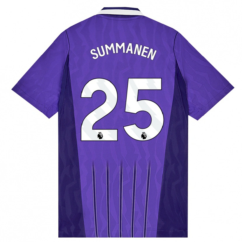 Danxen Mænd Eveliina Summanen #25 Lilla Hvid Tredje Sæt Spillertrøjer 2026/27 Trøje T-Shirt
